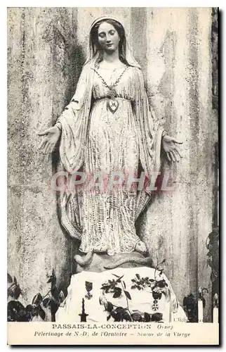 Cartes postales Passais la Conception Orne Pelerinage de N D de l'Oratoire Statue de la Vierge