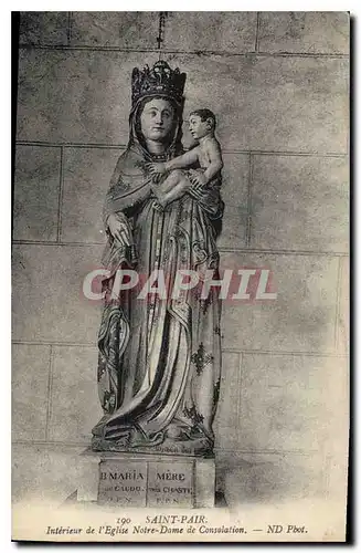 Cartes postales Saint Pair Interieur de l'Eglise Notre Dame de Consolation