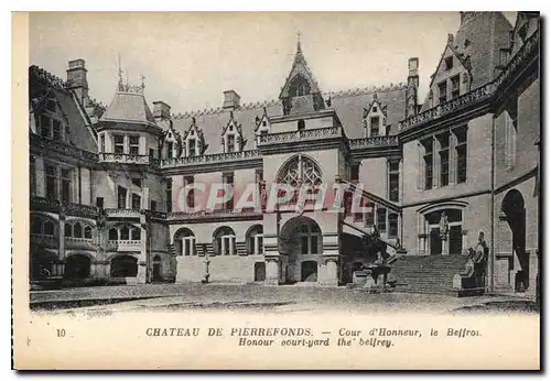 Cartes postales Chateau de Pierrefonds Cour d'Honneur le Beffroi