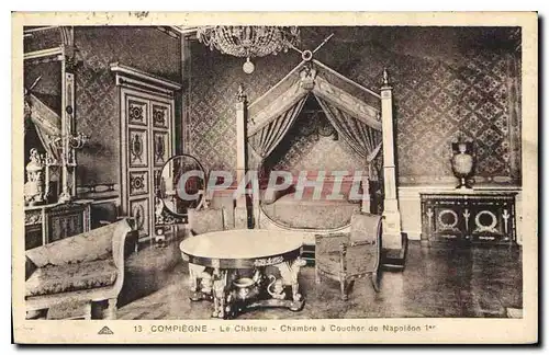 Ansichtskarte AK Compiegne Le Chateau Chambre a Coucher de Napoleon I