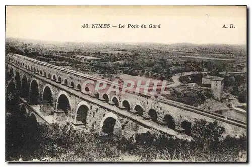 Ansichtskarte AK Nimes Le Pont du Gard