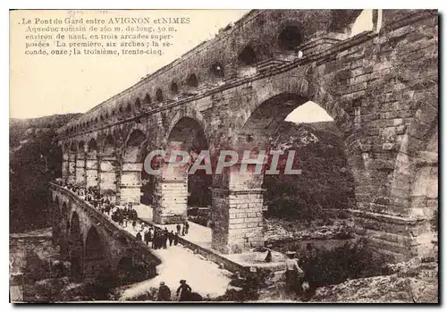 Ansichtskarte AK Nimes Le Pont du Gard entre Avignon et Nimes