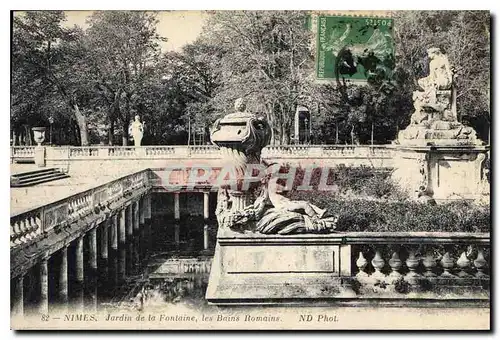 Cartes postales Nimes Jardin de la Fontaine