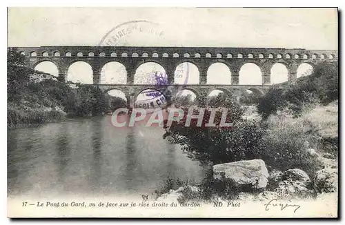 Ansichtskarte AK Le Pont du Gard vu de ace sur la rive droite du Gardon