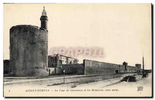 Ansichtskarte AK Aigues Mortes La Tour de Constance et les Remparts Cote Nord