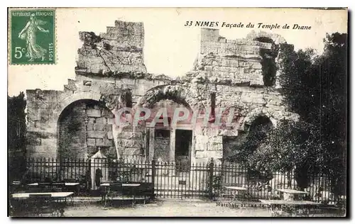 Ansichtskarte AK Nimes Facade du Temple de Diane