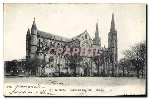 Cartes postales Nimes Eglise St Baudille Abside