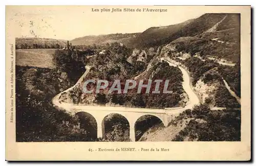 Cartes postales Les plus Jolis Sites de l'Auveragne Environs d e Menet Pont de la Mort