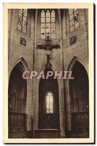 Ansichtskarte AK Saint Flour Interieur de la Cathedrale Bon Dieu de Saint Flour Christ Noir