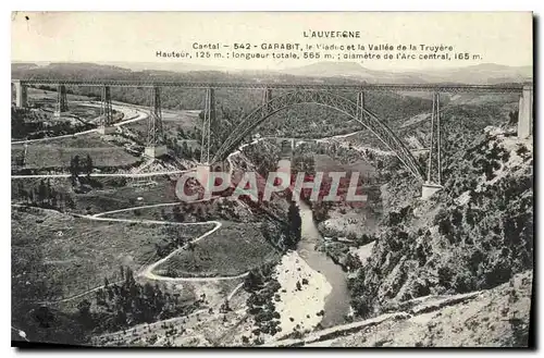 Ansichtskarte AK L'Auvergne Cantal Garabit le Viaduc et la Vallee de la Truyere