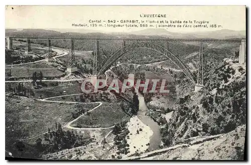 Cartes postales L'Auvergne Cantal Garabit le Viaduc et la Vallee de la Truyere