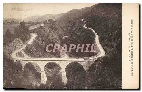Cartes postales Le Cantal Pittoresque Ravin de la Clidele et Pont de la Mort a Menet