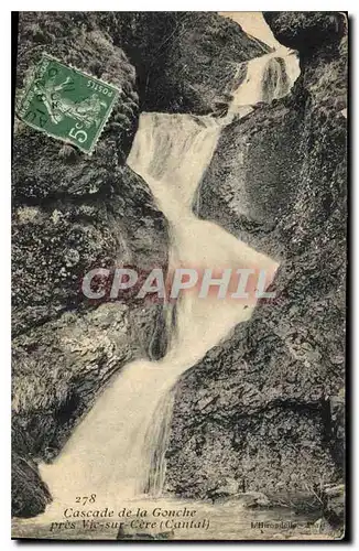 Cartes postales Cascade de la Gonche pres Vic sur Cere Cantal