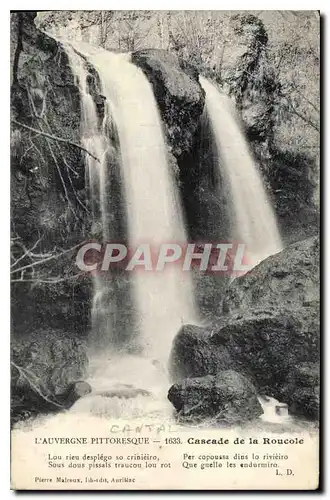 Ansichtskarte AK L'Auvergne Pittoresque Cascade de la Roucole