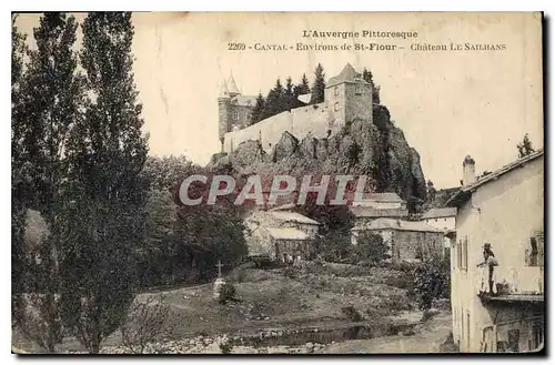 Cartes postales L'Auvergne Pittoresque Cantal Environs de St Flour Chateau le Sailhans