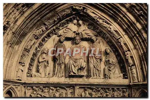 Cartes postales Eglise de Rampillon S et M Portail occidental Tympan Le Jugement dernier