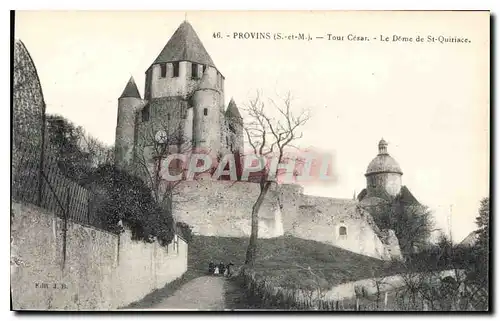 Ansichtskarte AK Provins S et M Tour Cesar Le Dome de St Quiriace