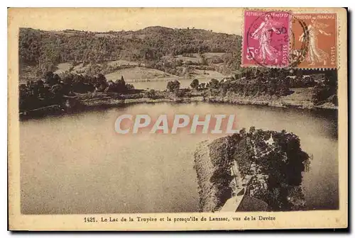 Cartes postales Le Lac de la Truyere et la presquille de Lanssac vus de la Deveze
