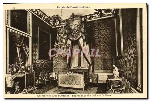 Cartes postales Palais de Fontainebleau Chambre du Duc d'Orleans