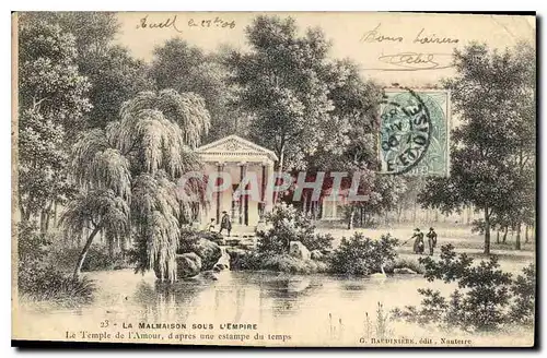 Cartes postales La Malmaison sous l'Empire Le Temple de l'Amour d'apres une estampe du temps