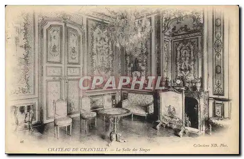 Cartes postales Chateau de Chantilly la Salle des Singes