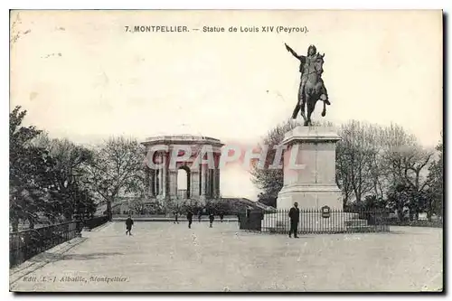 Ansichtskarte AK Montpellier Statue de Louis XIV Peyrou