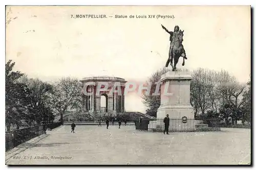 Cartes postales Montpellier Statue de Louis XIV Peyrou