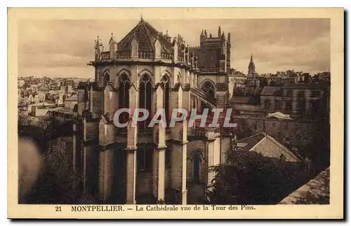 Cartes postales Montpellier La Cathedrale vue de la Tour des Pins