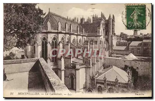 Cartes postales Montpellier La Cathedrale