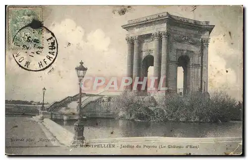 Cartes postales Montpellier Jardin du Peyrou Le Chateau d'Eau