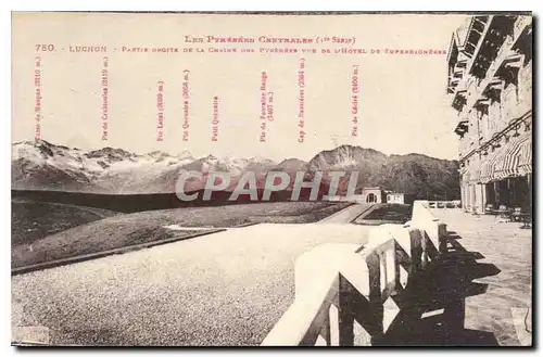 Cartes postales Les Pyrenees Centrales Luchon Partie droite de la Chaine des Pyrenees