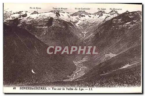 Ansichtskarte AK Superbagneres Vue sur la Vallee du Lys