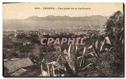 Cartes postales Cannes Vue prise de la Californie