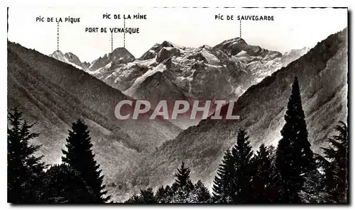 Cartes postales Massif du Port de Venasque vu de Luchon