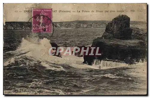 Cartes postales Finistere La Pointe de Dinan par gros temps