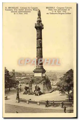 Cartes postales Bruxelles Colonne du Congres