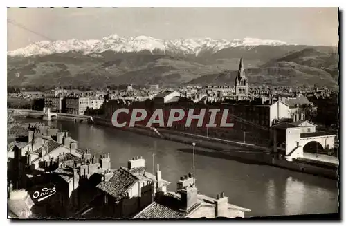 Cartes postales Grenoble Vue generale et la chaine des Alpes