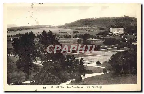 Cartes postales Vittel Les Tennis vue vers l'Ermitage