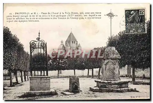 Cartes postales Provins S et M Place du Chatel a la Ville Haute