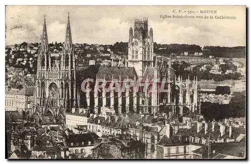 Ansichtskarte AK Rouen Eglise Saint Ouen vue de la Cathedrale