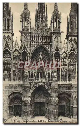 Ansichtskarte AK La Cathedrale de Rouen Ensemble de la facade