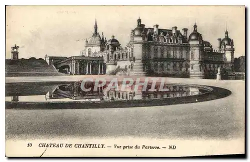 Cartes postales Chateau de Chantilly Vue prise du Parterre