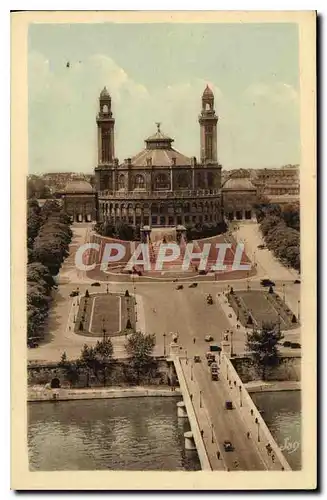 Cartes postales Paris La Seine le pont d'lena le palais du Trocadero et ses Jardins