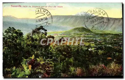 Cartes postales Tenerife Valle de Orotava con el Pico de Teide