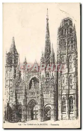 Ansichtskarte AK La Cathedrale de Rouen Ensemble