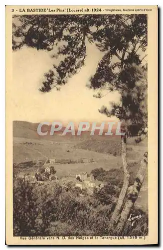 Cartes postales La Bastide Les Pins Lozere Vue Generale vers ND des Neiges et le Tanargue