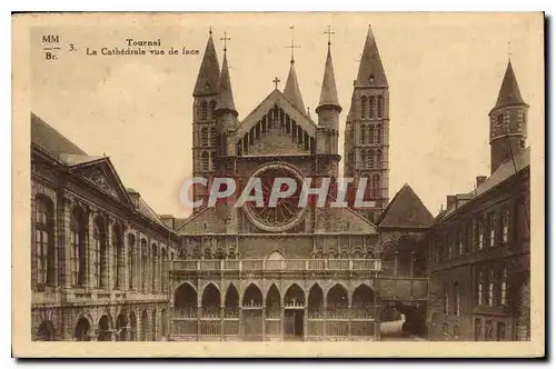 Cartes postales Tournai La Cathedrale vue de face