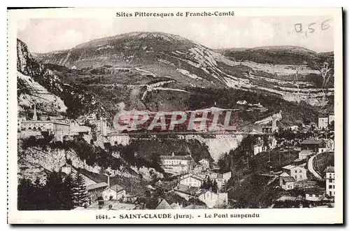 Ansichtskarte AK Saint Claude Jura Le Pont suspendu