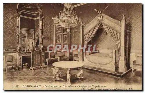 Ansichtskarte AK Compiegne Le Chateau Chambre a coucher de Napoleon