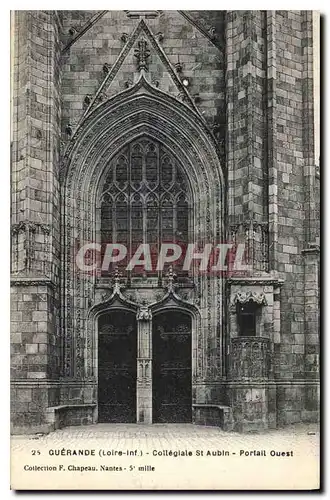 Cartes postales Guerande Loire Inf Collegiale St Aubin Portail Ouest